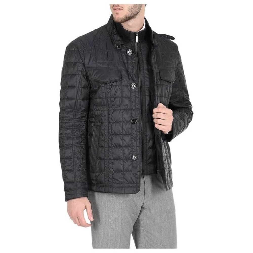 Hugo Boss Olive Quilted Puffer Jacket-50447355 Polyester